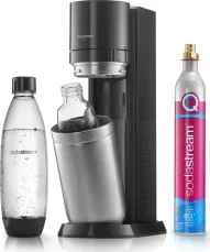 SodaStream DUO černá / Výrobník sody / 1x plastová láhev 1 L / 1x skleněná láhev 1 L / 1x CO2 plyn (1016812411)