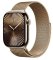 Apple Watch Series 10 GPS+Cellular 46mm Zlaté titánové telo - Zlatý milánsky ťah (M/L) / 150-200 mm (MX003)