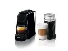 DeLonghi Nespresso Essenza Mini EN85.BAE + Aeroccino3 / Kávovar na kapsule / Nespresso / 1150 W / 0.6 L / 19 bar / čierna (EN85.BAE)