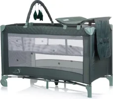 CHIPOLINO Cestovní postýlka s přebalovací podložkou Luna Pastel Green (KOSILU244PG)