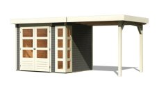 Dřevěný zahradní domek KERKO 3 s přístavkem 240 Lanitplast