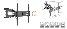 ECG LD 326001 čierna / nástenný držiak na televízie 32 -60 / VESA 400 x 400 / vzdialenosť od steny 56-465 mm / do 30 kg (100000903292)