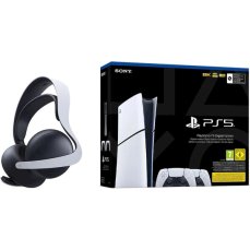 PlayStation 5 Slim Digital Edition 825GB + DualSense bílý + PlayStation PULSE Elite