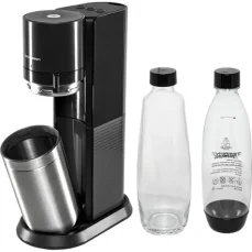 SodaStream E-Duo Titan / Výrobník sody / 1x plastová láhev 1 L / 1x skleněná láhev 1 L / 1x CO2 plyn (E-DUO TITAN)
