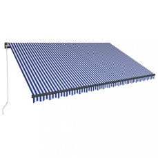 Ručně zatahovací markýza s LED světlem 500x300 cm Dekorhome