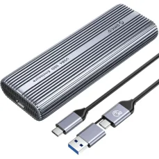 Orico externí box M.2 NVMe SSD kovový / Externí box na SSD / USB-C 40 Gbps / s ventilátorem (ACOM2-U4-GY-BP)