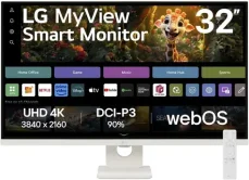 32" LG MyView Smart 32SR73U-W / IPS / 3840 x 2160 / 16:9 / 3000:1 / 250dc-m2 / HDMI+USB-C / USB / VESA (32SR73U-W)