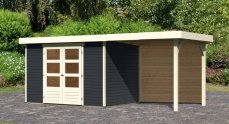 Dřevěný zahradní domek ASKOLA 4 s přístavkem 240 Lanitplast