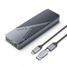 Orico CNM2-G20 externý box pre M.2 NVMe SSD sivá / 20 GB/s / USB-C / kábel USB-C/USB-A - USB-C 0.3m (6942227137869)