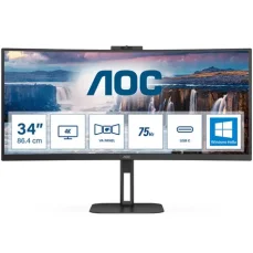 34 AOC CU34V5CW/BK čierna / VA / 3440 x 1440 / 21:9 / 1ms / 3000:1 / 300cd-m2 / HDMi + DP + USB-C / VESA / repro (CU34V5CW)