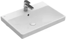 Villeroy  Boch Avento - Umyvadlo nábytkové 65x47 cm, s přepadem, otvor pro baterii, CeramicPlus, alpská bílá (415865R1)