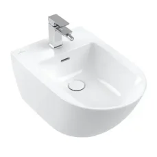 Villeroy  Boch Subway 3.0 - Závěsný bidet 560x375 mm, s přepadem, otvor pro baterii, alpská bílá (44700001)