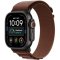 Apple Watch Ultra 4 GPS + Cellular 49mm Black Titanium Case with Burgundy Alpine Loop - M
