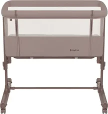 LIONELO Postýlka Aurora 3v1 Beige Taupe / Kovový rám / 4 kolečka s brzdou / Přenosná taška (LO-AURORA BEIGE TAUPE)
