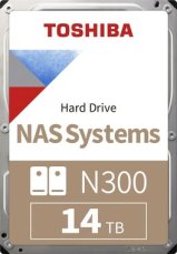 Toshiba N300 14TB / HDD / 3.5" SATA III / 7200RPM / 512MB cache / pro NAS (HDWG51EEZSTA)