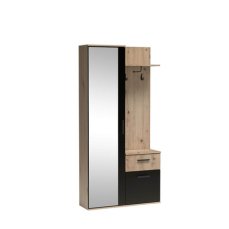 Halmar LUX se zrcadlem artisan/ černá (2 Karton)