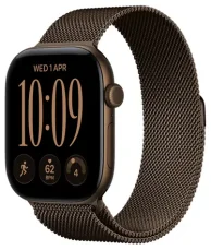 Apple Watch Series 12 GPS+Cellular 42mm Tmavo bronzové hliníkové telo - Tmavo bronzový milánsky ťah / 130-180 mm (MKDK4RK/A)