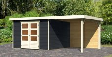 Dřevěný zahradní domek ASKOLA 6 s přístavkem 240 Lanitplast