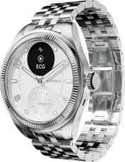 Withings Scanwatch Nova Brilliant 39mm - Titanium Silver / Chytré hodinky / OLED 0.63 "/ 5ATM / GPS / BT / výdrž až 30 (HWA10-model 10-All-Int)