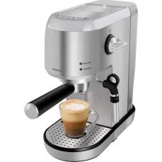 Sencor SES 4900SS strieborná / Pákový kávovar / 1400 W / 20 bar / 1.5 l / napeňovacia tryska (8590669273775)