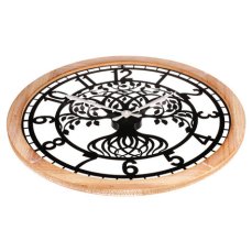 Autronic Hodiny nástěnné - pr. 60 cm, kov a MDF, strom života (HA1740)