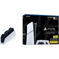 PlayStation 5 Slim Digital Edition 825GB + DualSense bílý + Nabíjecí stanice ovladače DualSense