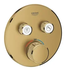 Grohe - Termostatická sprchová batéria pod omietku, 2 ventily, kartáčovaný Cool Sunrise (29119GN0)