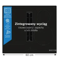 Bosch Serie 4 PVS611B16E černá / Indukční varná deska / 59,2 cm / 4 zóny / CombiZone / Boost funkce (PVS611B16E)