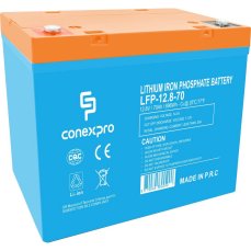 Conexpro baterie LiFePO4, 12.8V, 70Ah, Smart BMS, Bluetooth