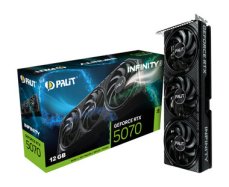 Palit GeForce RTX 5070 Infinity 3  12GB / 2512MHZ / 12GB GDDR7 / 192-bit / 1x HDMI + 3x DP / 650W (16) (NE75070019K9-GB2050S)