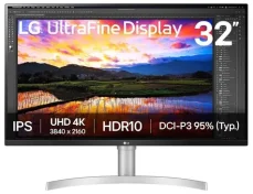 31.5" LG UltraFine 32UN650K-W / IPS / 3840x2160 / 16:9 / 1000:1 / 5ms / 350cd-m2 / HDMI / DP / VESA (32UN650K-W.AEU)