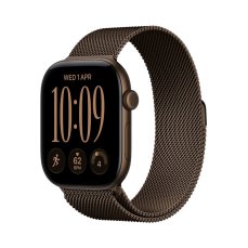 Apple Watch Series 12 GPS + Cellular 42mm Dark Bronze Aluminium Case with Dark Bronze Milanese Loop