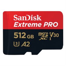 SanDisk Extreme microSDXC 512 GB (190 MB/s A2 C10 V30 UHS-I U3) (SDSQXCD-512G-GN6MA)