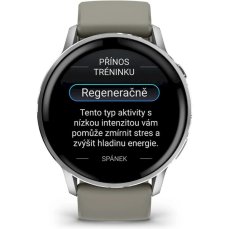 Garmin Venu 4 (45 mm) Stříbrná / Silver Gray silikonový řemínek