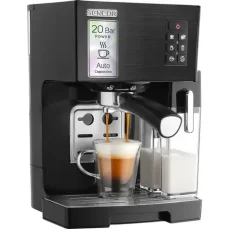Sencor SES 4050SS čierna / Pákový kávovar / 1450 W / 20 bar / 1.4 l / nádoba na mlieko (8590669324606)