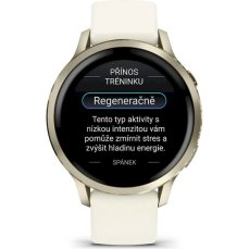 Garmin Venu 4 (41 mm) Zlaté / Bílý silikonový řemínek