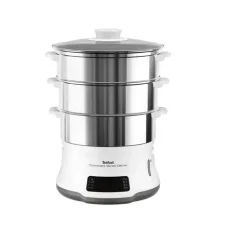 Tefal Deluxe XL VC502D10 bílá / Parní hrnec / 900 W / 9 l / 3 nádoby (VC502D10)