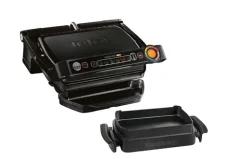 Tefal OptiGrill+ GC714834 + zapékací mísa černý / Kontaktní gril / 2000 W / 6 programů / Gril. plocha: 600cm2  / doprodej (GC 7148)