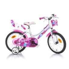 Dino bikes 166 RSN FAIRY Bílá, růžový potisk 16'