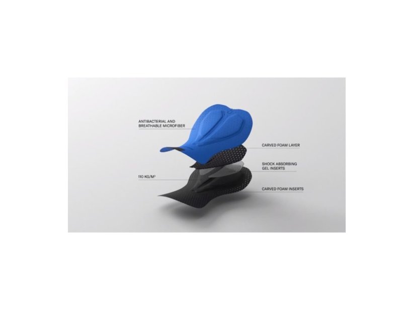 Kraťasy s trakmi SANTINI Redux Speed Blue - XL