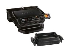 TEFAL OptiGrill+ GC714834 + zapekacia misa čierny / Kontaktný gril / 2000 W / 6 programov / Gril. plocha: 600cm2 / dopredaj (GC 7148)
