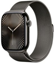 Apple Watch Series 10 GPS+Cellular 46mm Bridlicovo šedé titánové telo - Bridlicovo šedý milánsky ťah (S/M) / 130-180 mm (MC7R4QC/A)