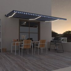 Ručně zatahovací markýza s LED světlem 600x350 cm Dekorhome