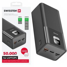 Swissten Power Line Power Bank 50000 mAh 100W Power Delivery Black