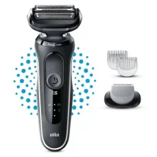 Braun 51-W1600s Wet  Dry biela-čierna / Holiaci strojček / vodeodolný / 50 min prevádzka / zastrihávač na tvár i telo (51-W1600s)