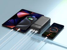 Swissten Power Line II powerbanka 30000 mAh, 22.5W, 2xUSB-A + USB-C, černá