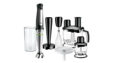 Braun MQ 7087 / tyčový mixér / 1000W / nádoby 1.5amp;0.6amp;0.35 L / regulácia rýchlosti / príslušenstvo / kábel 1.2m / čierna (MQ 7087)