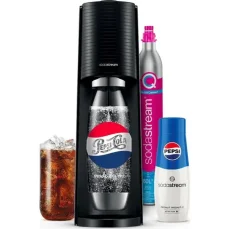 SodaStream Terra čierna Pepsi Mpack / Výrobník sódy / bez BPA / 1x fľaša 1 L / 1x CO2 plyn / 1x sirup (7290119793372)
