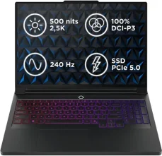 Lenovo Legion Pro 5 16AFR10 čierna / 16" WQXGA / AMD RYZEN 9 9955HX / 32GB / 1TB SSD / RTX 5070Ti 12GB / W11P (83RU001ACK)