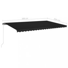 Ručně zatahovací markýza 500x350 cm Dekorhome